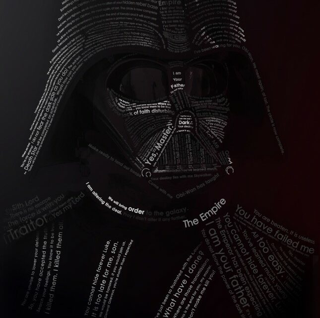 Darth Vader kép a sötét nagyúr mondásaiból
